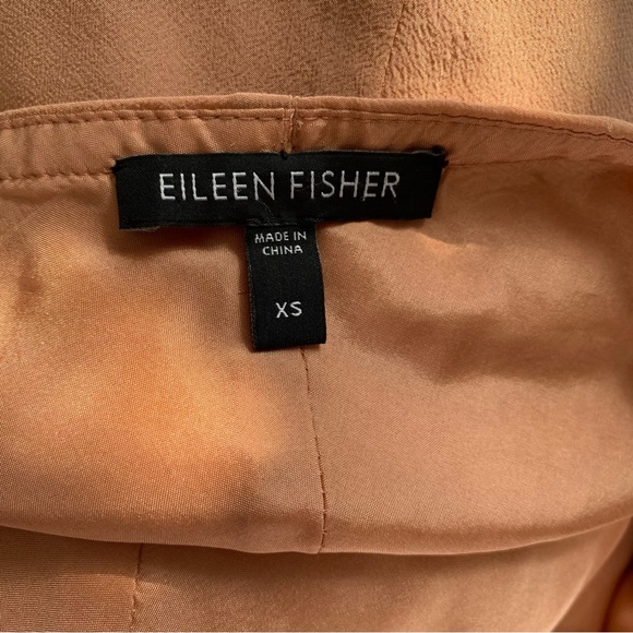 Eileen Fisher bias cut silk midi skirt clay blush terra cotta - Picture 5 of 10